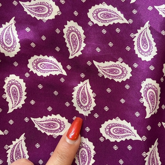 Vintage Western Paisley Purple button-up shirt , Size: M/L - Picture 9 of 17